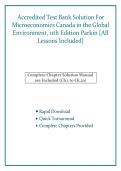 Accredited Test Bank Solution For &NewLine;Microeconomics Canada in the Global &NewLine;Environment&comma; 11th Edition Parkin &lbrack;All &NewLine;Lessons Included&rsqb; 