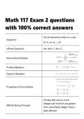 Math 117 Exam 2 questions with 100- correct answers&period;