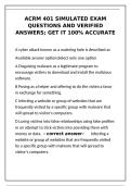 ACRM 401 Simulated Exam Questions &vert; Verified Answers & 100&percnt; Accurate Study Guide&NewLine;&NewLine;