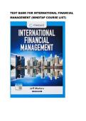 Test bank for international Financial Management &lpar;MindTap Course List&rpar;&NewLine;by Jeff Madura &lpar;Author&rpar; all pages fully covered with test questions and answers graded A&plus;