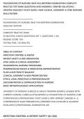 FOUNDATIONS OF NURSING &lpar;NUR 104&rpar; MIDTERM EXAMINATION COMPLETE&NewLine;PRACTICE TEST BANK QUESTIONS AND ANSWERS &vert; VERIFIED SOLUTIONS &vert;&NewLine;UPDATED 2026&sol;2027 STUDY GUIDE &vert; NGN CLINICAL JUDGMENT & CORE NURSING&NewLine;SKILLS REVIEW