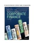 Test bank for Introduction to Corporate Finance&comma; 5th Canadian Edition&NewLine;by Laurence Booth &lpar;Author&rpar;&comma; W&period; Sean Cleary &lpar;Author&rpar;&comma; Ian Rakita &lpar;Author&rpar; all pages fully covered with test questions and answers graded A&plus;