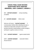 CHSOS Final Exam Review 2026 &vert; Complete Study Guide with Verified Terms & Definitions&NewLine;