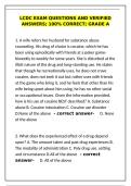 LCDC Exam 2026 &vert; Practice Questions with Verified Answers 100&percnt; Correct A&plus; Rated&NewLine;