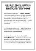 LCDC Exam Review 2026-2027 &vert; Complete Study Guide with Verified Answers&NewLine;