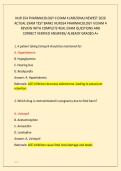 NUR 354 PHARMACOLOGY II EXAM 4 &lpar;ARIZONA&rpar; NEWEST 2026 &NewLine;ACTUAL EXAM TEST BANK&vert; NUR354 PHARMACOLOGY II EXAM 4 &NewLine;REVIEW WITH COMPLETE REAL EXAM QUESTIONS AND &NewLine;CORRECT VERIFIED ANSWERS&sol; ALREADY GRADED A&plus;