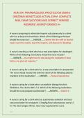 NUR 354- PHARMACOLOGY&comma; PRACTICE FOR EXAM 3  &NewLine;&lpar;ARIZONA&rpar; NEWEST 2026 ACTUAL EXAM  COMPLETE &NewLine;REAL EXAM QUESTIONS AND CORRECT VERIFIED &NewLine;ANSWERS&sol; ALREADY GRADED A&plus; 
