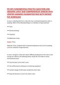 PN VATI Fundamentals Practice Questions and Answers &ndash; Practical Nursing Fundamentals &ndash; Latest Academic Year &ndash; Comprehensive Exam Preparation Guide with Verified Answers