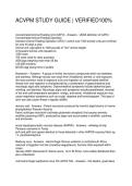 ACVPM STUDY GUIDE VERIFIED100