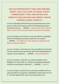 NUR 354 PHARMACOLOGY II FINAL EXAM &lpar;ARIZONA&rpar; &NewLine;NEWEST 2026 ACTUAL EXAM TEST BANK&vert; NUR354 &NewLine;PHARMACOLOGY II FINAL EXAM REVIEW WITH &NewLine;COMPLETE EXAM QUESTIONS AND CORRECT VERIFIED &NewLine;ANSWERS&sol; ALREADY GRADED A&plus;