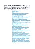 The TEFL Academy &lpar;Level 5 TEFL Course&rpar;&period; Assignment A complete&period; &lbrack;Correctly Passed&rsqb; A&plus; Grade&period;