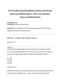 CCHT Certified Clinical Hemodialysis Technician Exam Question Bank &lpar;Latest 2026&sol;2027 Edition&rpar; &ndash; 100&percnt; Correct Questions&comma; Answers & Detailed Rationales