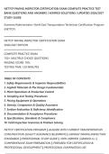 NETTCP PAVING INSPECTOR CERTIFICATION EXAM COMPLETE PRACTICE TEST&NewLine;BANK QUESTIONS AND ANSWERS &vert; VERIFIED SOLUTIONS &vert; UPDATED 2026&sol;2027&NewLine;STUDY GUIDE