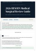 2026 HESI RN Medical-Surgical Review Guide 100&plus; &lpar;2026&rpar; Verified Exam Q&A with Rationales   A&plus; Pack