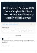 HESI Maternal Newborn &lpar;OB&rpar; Exam Complete Test Bank 2026   Master Your Maternity Exam   Verified Answers