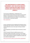 WGU D080 MANAGING IN A GLOBAL BUSINESS &NewLine;ENVIRONMENT  LATEST 2026 ACTUAL EXAM WITH &NewLine;COMPLETE QUESTIONS AND CORRECT DETAILED &NewLine;ANSWERS &lpar;100&percnt; VERIFIED ANSWERS&rpar; &vert;ALREADY &NewLine;GRADED A&plus;