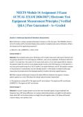 NEETS Module 16 Assignment 3 Exam ACTUAL EXAM 2026&sol;2027 &vert; Electronic Test Equipment Measurement Principles &vert; Verified Q&A &vert; Pass Guaranteed - A&plus; Graded
