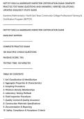 NETTCP SOILS & AGGREGATE INSPECTOR CERTIFICATION EXAM COMPLETE&NewLine;PRACTICE TEST BANK QUESTIONS AND ANSWERS &vert; VERIFIED SOLUTIONS &vert;&NewLine;UPDATED 2026&sol;2027 STUDY GUIDE