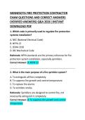 Minnesota Fire Protection Contractor Exam Questions and Correct Answers &lpar;Practice Test Guide&rpar;