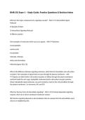 BMB 252 Exam 1 &ndash; Study Guide&comma; Practice Questions & Revision Notes