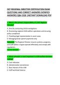 DCF Regional Director Certification Exam Questions and Correct Answers