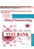 TEST BANK 2026&sol;2027 Roach s Introductory clinical&NewLine;Pharmacology 11TH Edition by ford&NewLine;All Chapters 1 to 54 Completely Covered&sol; Verified