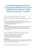 Evolve HESI Fundamentals Exit Exam ACTUAL EXAM 2026&sol;2027 &vert; Elsevier Evolve NCSBN Standards Alignment &vert; Verified Q&A &vert; Pass Guaranteed - A&plus; Graded