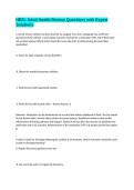 HESI- Adult Health Review Questions with Expert Solutions
