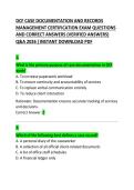 DCF Case Documentation and Records Management Certification Exam Questions and Correct Answers