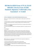 BSN366 Exit HESI Exam ACTUAL EXAM 2026&sol;2027 &vert; Elsevier Evolve NCSBN Standards Alignment &vert; Verified Q&A &vert; Pass Guaranteed - A&plus; Graded