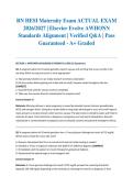 RN HESI Maternity Exam ACTUAL EXAM 2026&sol;2027 &vert; Elsevier Evolve AWHONN Standards Alignment &vert; Verified Q&A &vert; Pass Guaranteed - A&plus; Graded&NewLine;&NewLine;