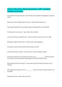 Hunter Education Study Questions with Complete Reliable Solutions
