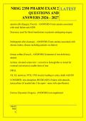 NRSG 2350 PHARM EXAM 2 &NewLine;QUESTIONS AND &NewLine;ANSWERS 2026 - 2027