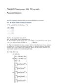COMM 215 Assignment 06 & 7 Exam with Accurate Solutions