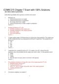 COMM 215 Chapter 7 Exam with 100&percnt; Solutions