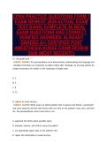 CPAN PRACTICE QUESTIONS FORM 1&NewLine;EXAM NEWEST 2026 ACTUAL EXAM&NewLine;TEST BANK&vert; COMPLETE 80 REAL&NewLine;EXAM QUESTIONS AND CORRECT&NewLine;VERIFIED ANSWERS&sol; ALREADY&NewLine;GRADED A&plus;&vert; CERTIFIED POST&NewLine;ANESTHESIA NURSE EXAM REVIEW&NewLine;2026 &lpar;MOST RECENT&excl;&excl;&rpar;
