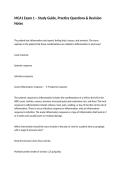 MCA1 Exam 1 &ndash; Study Guide&comma; Practice Questions & Revision Notes