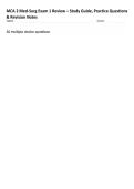 MCA 2 Med-Surg Exam 1 Review &ndash; Study Guide&comma; Practice Questions & Revision Notes