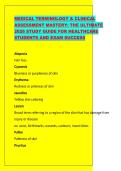 Medical Terminology Clinical Assessment Study Guide for Healthcare Students