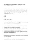 NSG 464 Physical Assessment Midterm &ndash; Study Guide&comma; Practice Questions & Revision Notes