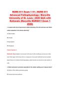 NURS 611 Exam 1 V1 &vert; NURS 611 &NewLine;Advanced Pathophysiology &vert; Maryville &NewLine;University of St&period; Louis &vert; 2026 Q&A with &NewLine;Rationale &lpar;Maryville NURS611 Exam 1 &NewLine;2026&rpar; 