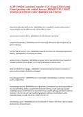 ALPP Certified Lactation Counselor &lpar;CLC&rpar; Exam &vert;&vert; 2026 &lpar;Actual Exam&rpar; Questions with verified Answers &vert; FREQUENTLY MOST TESTED QUESTIONS AND VERIFIED SOLUTIONS &commat; 2026&NewLine;