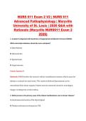 NURS 611 Exam 2 V2 &vert; NURS 611 &NewLine;Advanced Pathophysiology &vert; Maryville &NewLine;University of St&period; Louis &vert; 2026 Q&A with &NewLine;Rationale &lpar;Maryville NURS611 Exam 2 &NewLine;2026&rpar;