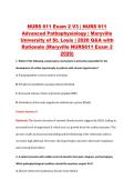 NURS 611 Exam 2 V1&ndash;V3 &vert; NURS 611 Advanced Pathophysiology &vert; Maryville University of St&period; Louis &vert; 2026 Q&A with Rationale &lpar;Maryville NURS611&rpar;