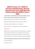 NURS 611 Exam 3 V1&ndash;V3 &vert; NURS 611 Advanced Pathophysiology &vert; Maryville University of St&period; Louis &vert; 2026 Q&A with Rationale &lpar;Maryville NURS611&rpar;
