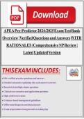 APEA Pre-Predictor 2026&sol;2027 &lpar;Actual Exam&rpar; &ndash; 200&plus; Questions with Correct Answers & Rationales &vert; Complete NP Board Exam Study Guide &vert; Complete A&plus; Guide