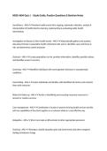 NRSG 4604 Quiz 1 &ndash; Study Guide&comma; Practice Questions & Revision Notes