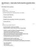 HSA 464 Exam 1 &ndash; Study Guide&comma; Practice Questions & Revision Notes