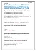 California Chiropractic Ethics exam &lpar;CCLE&rpar; PREP EXAM &NewLine;2026&sol;2027 LATEST EXAM TEST UNDER NEW GUIDELINE 200 &NewLine;QUESTIONS AND CORRECT ANSWERS PERFECT TO PASS 2026 &NewLine;California Chiropractic Ethics exam &lpar;CCLE&rpar; TEST EXAM