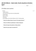 HNI 464 Midterm &ndash; Study Guide&comma; Practice Questions & Revision Notes